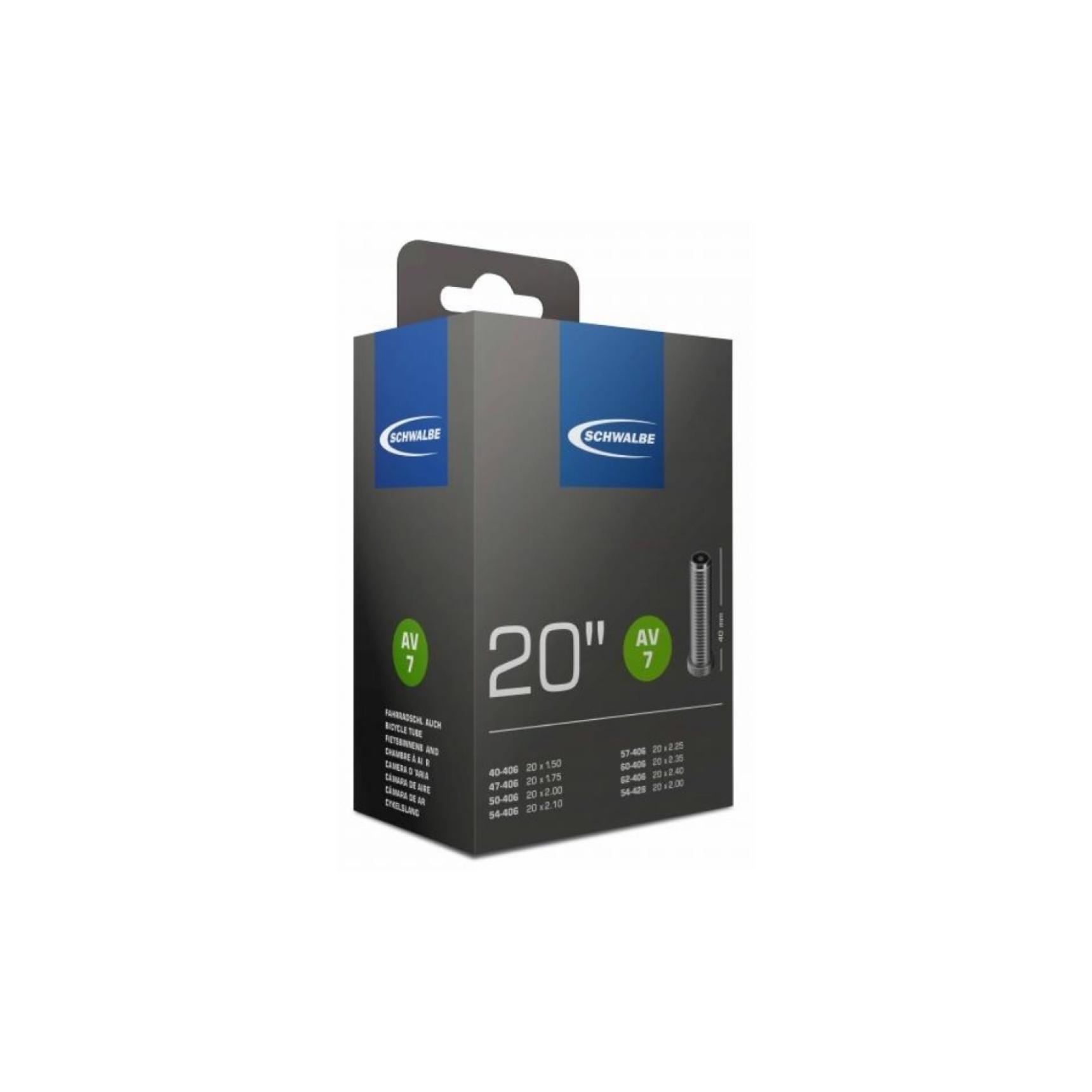 SCHWALBE 20x1.5-2.00 AV ZRAČNICA AV7 40mm - zračnica za bicikl