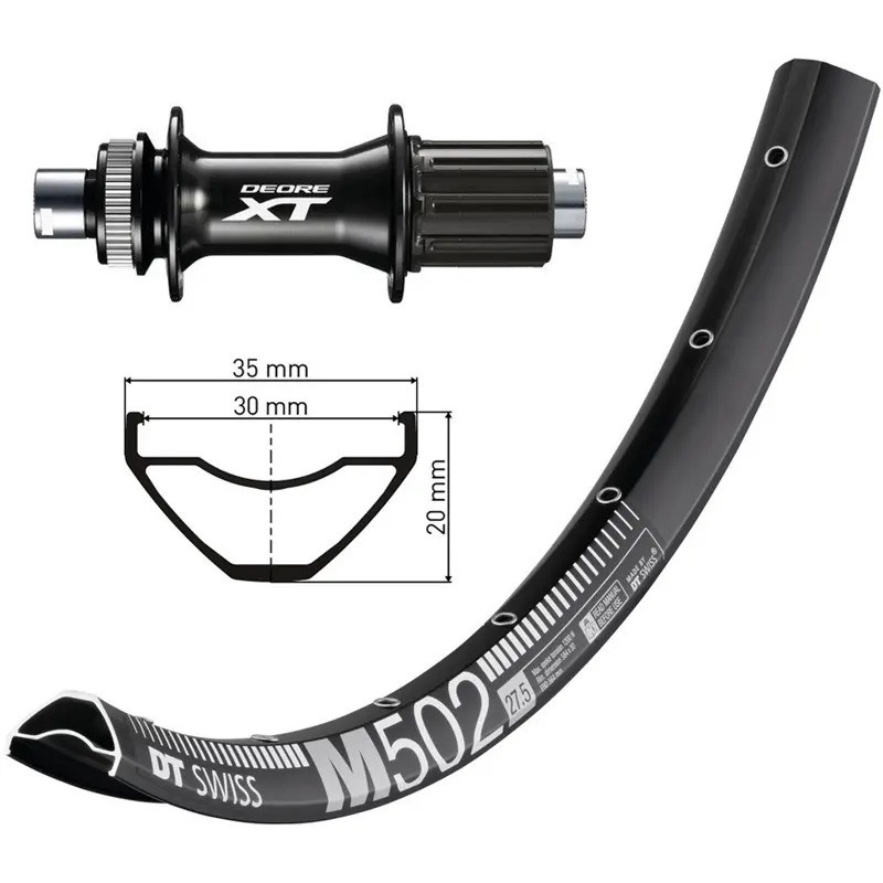 DT SWISS M502 27.5" Deore XT 12 148mm - stražnji kotač