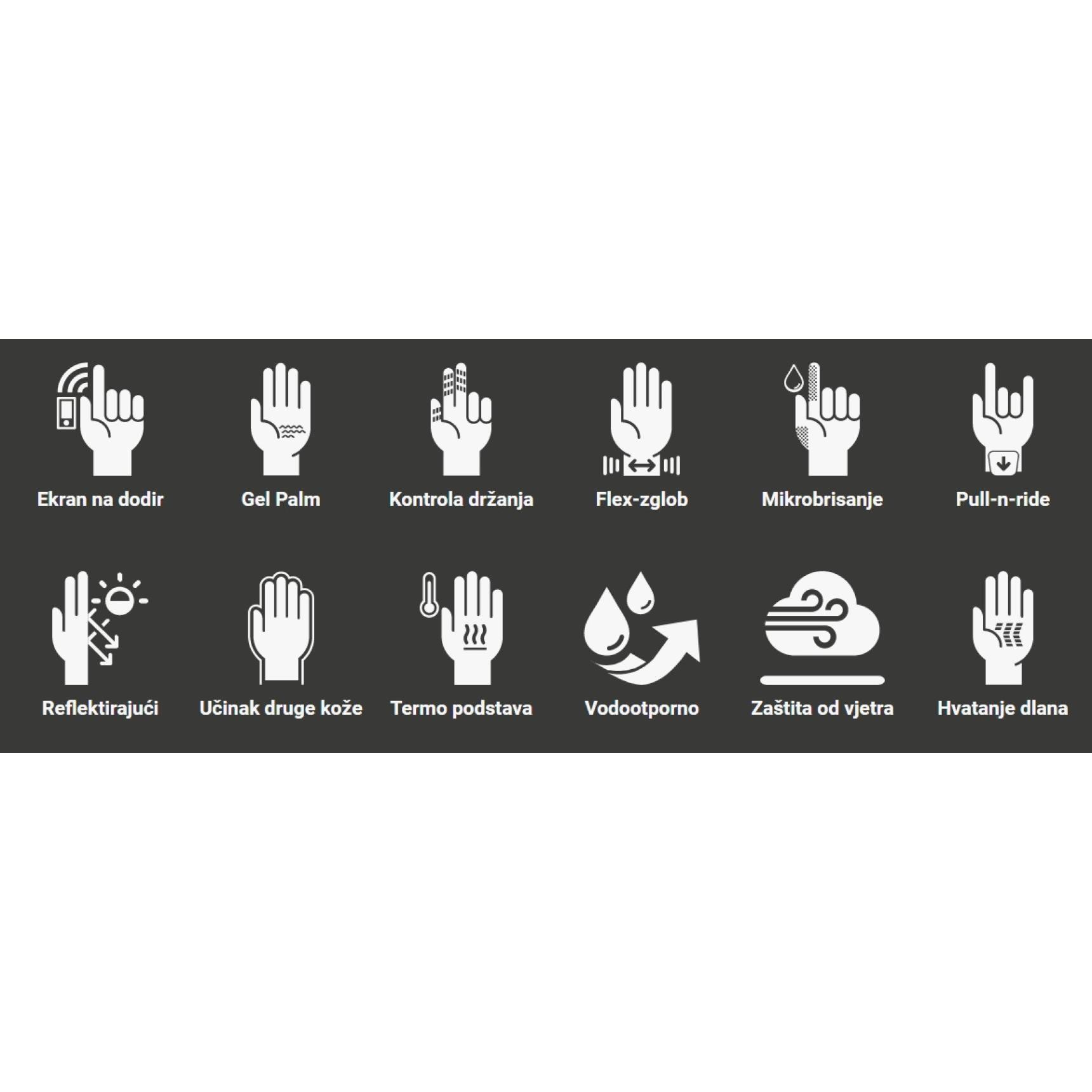 FIVE Cyclone rukavice GORE TEX - crne - Slika 2