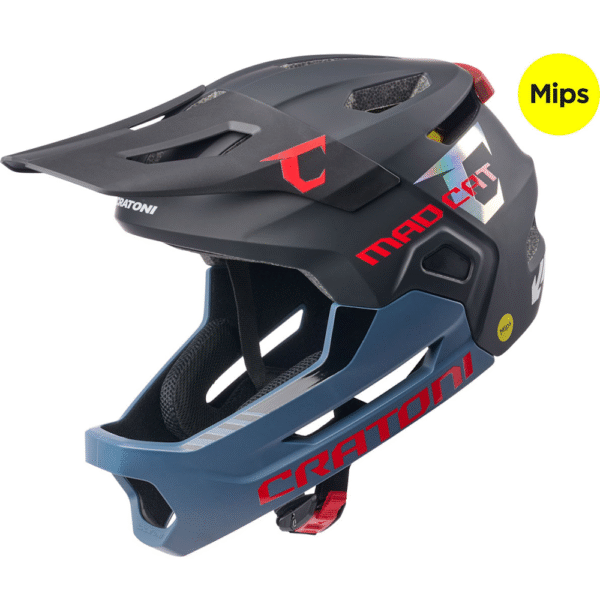 CRATONI MadCat MIPS - Youth Fullface kaciga 49 | 56 cm - crno plava-Ciklo-Centar-Zagreb