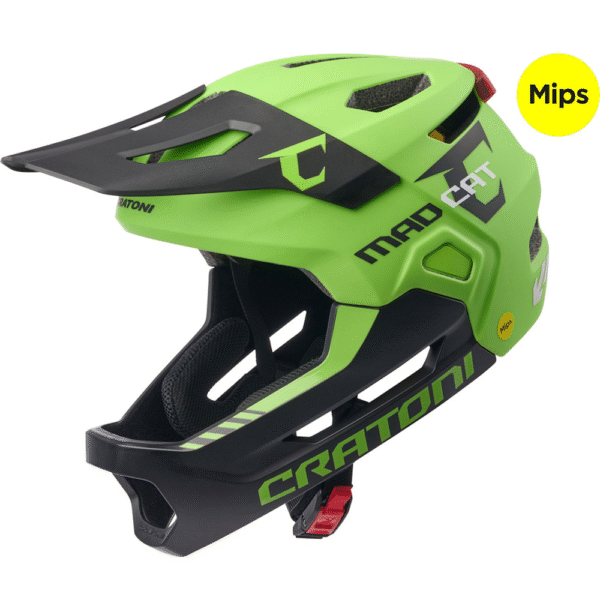CRATONI MadCat MIPS - Youth Fullface kaciga - zelena-Ciklo-Centar-Zagreb