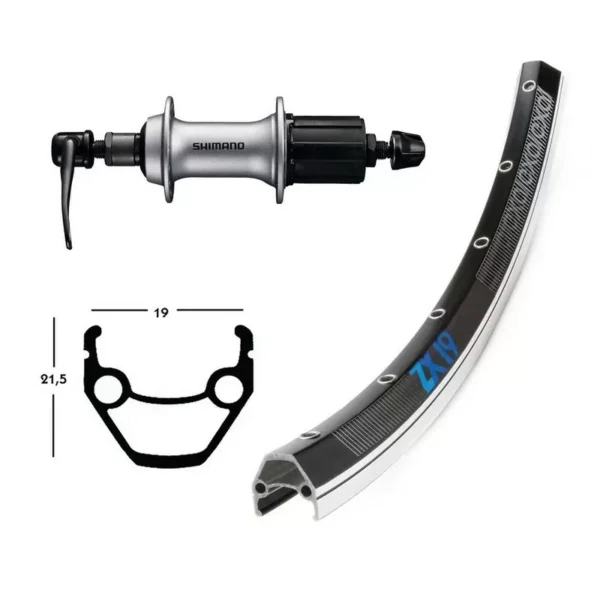 EXAL 26x1.75 QR 135 mm, 8spd ZX19 srebrni - stražnji kotač-Ciklo-Centar-Zagreb